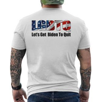 Lgbtq Lets Get Biden To Quite Funny Gay Pride American Flag Pride Month Funny Designs Funny Gifts Mens Back Print T-shirt | Mazezy