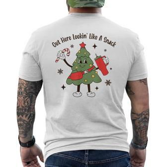 Out Here Lookin' Like A Snack Tumbler Boojee Christmas Tree Men's T-shirt Back Print | Mazezy