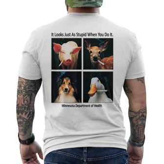 It Looks Just As Stupid When You Do It Men's Back Print T-shirt | Mazezy