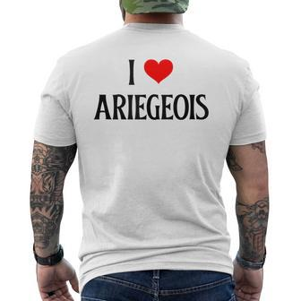 I Love Ariegeois I Heart Ariegeois Dog Lover Pet Puppy Dog Men's T-shirt Back Print | Mazezy
