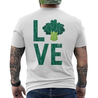 Love Broccoli Funny Vegan Vegetables Vegetarian Graphic Mens Back Print T-shirt - Thegiftio UK