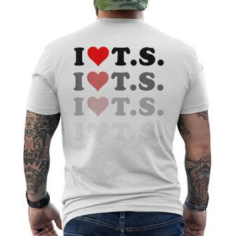 I Love Heart Ts Men's T-shirt Back Print - Seseable