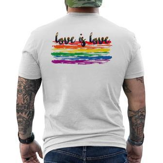 Love Is Love Gay Pride Parade 2020 Mens Back Print T-shirt | Mazezy