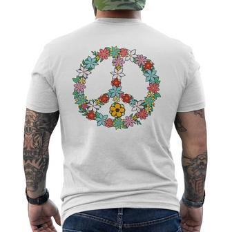 Love Peace Sign 60S 70S Dye Tie Dye Peace Hippy Men's T-shirt Back Print - Thegiftio UK