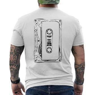 Love Retro Mixtape 80'S Blank Cassette Tape Men's T-shirt Back Print | Mazezy