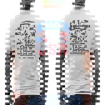 Made-In The Usa 4Th Of July Patriotic American Independence Mens Back Print T-shirt | Mazezy