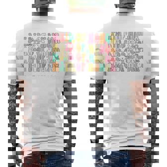 Maid Of Honor Bridesmaid Retro Groovy Bachelorette Party Mens Back Print T-shirt | Mazezy