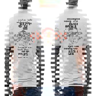 Making Spirits Bright Keeping Faces Tight Santa Christmas Men's T-shirt Back Print | Mazezy