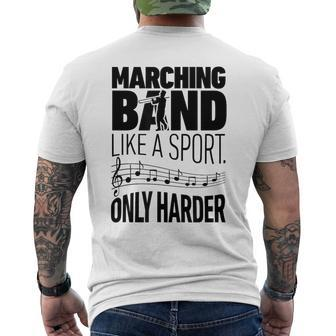 Marching Band Like A Sport Only Harder Trombone T Camp Men's T-shirt Back Print | Mazezy