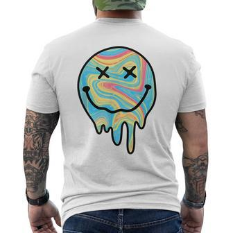 Melting Smile Funny Smiling Melted Dripping Happy Face Cute Mens Back Print T-shirt - Monsterry AU