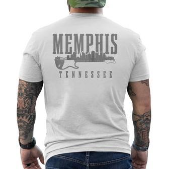 Memphis Tennessee Tn Pride Guitar Country Music Vintage Mens Back Print T-shirt | Mazezy