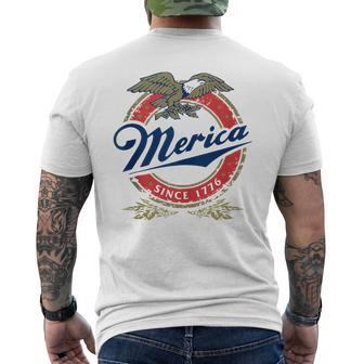 Merica Since 1776 Tank Funny 4Th Of July Merica Since 1776 Mens Back Print T-shirt - Seseable
