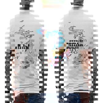 Michigan Girl Tie Dye State Michigan Lovers Mens Back Print T-shirt | Mazezy