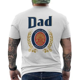 Miller Dad A Fine Man And Patriot Fathers Day Men's T-shirt Back Print | Mazezy