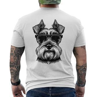 Miniature Schnauzer Miniature Schnauzer Dog With Sunglasses Men's T-shirt Back Print - Monsterry UK