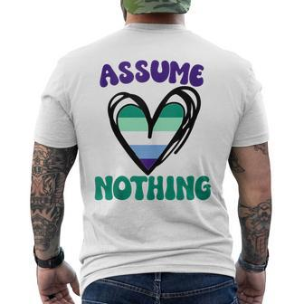 Mlm Pride Funny Gay Male Mlm Flag Mens Back Print T-shirt | Mazezy