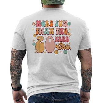 More Fun Than Two 20 Year Olds Funny 40Th Birthday Groovy Mens Back Print T-shirt | Mazezy