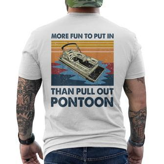 More Fun To Put In Than Pull Out Pontoon Boat Funny Mens Back Print T-shirt - Thegiftio UK