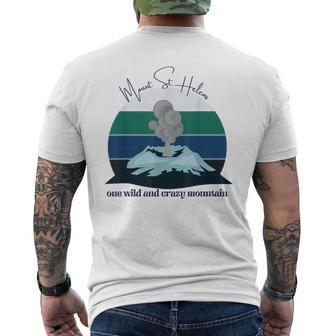 Mount Saint Helens A Wild And Crazy Mountain Volcano Pdx Men's T-shirt Back Print | Mazezy