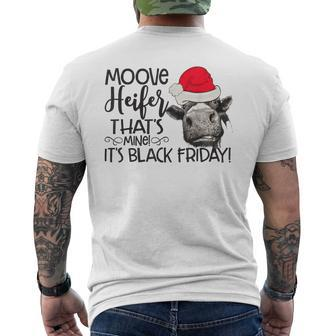 Move Heifer Black Friday Shopping Christmas Men's T-shirt Back Print | Mazezy