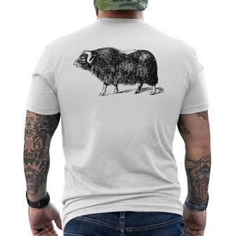 Musk Ox Arctic Buffalo Muskox Bovidae Men's T-shirt Back Print | Mazezy