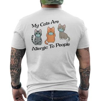 My Cats Are Allergic To People Mens Back Print T-shirt | Mazezy UK