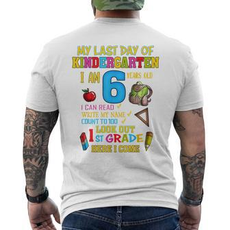 My Last Day Of Kindergarten 1St Grade Here I Come So Long Mens Back Print T-shirt | Mazezy UK