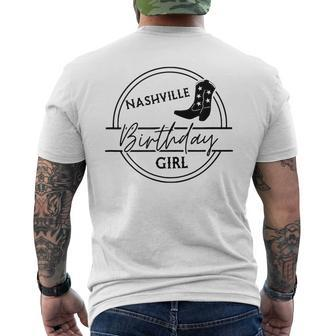 Nashville Birthday Crew Cowgirl Birthday Party Funny Couple Mens Back Print T-shirt | Mazezy CA