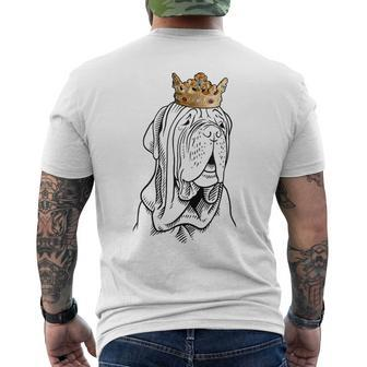 Neapolitan Mastiff Dog Wearing Crown Men's T-shirt Back Print | Mazezy