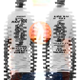 Never Underestimate An Old Man Loves Golf Born In November Gift For Mens Mens Back Print T-shirt | Seseable UK
