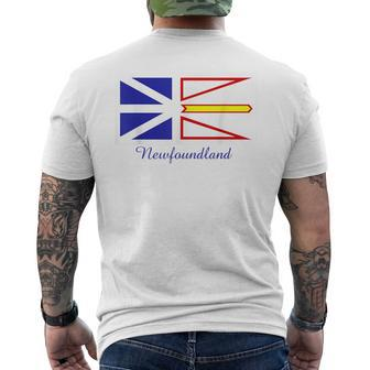 Newfoundland Flag Souvenir Men's T-shirt Back Print | Mazezy