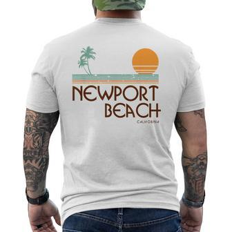 Newport Beach California Surf Light Men's T-shirt Back Print | Mazezy
