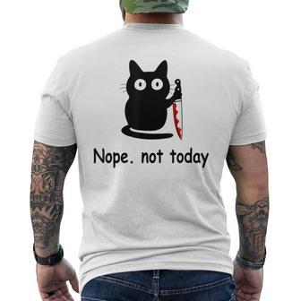 Nope Not Today Cat Cat Lovers For Wmen And Men Men's T-shirt Back Print - Monsterry