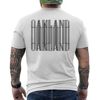 Oakland Bay Area Ca City Pride Mens Back Print T-shirt | Mazezy
