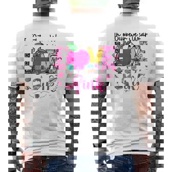 In October We Wear Pink Love Teacher Leopard Breast Cancer Men's T-shirt Back Print - Thegiftio