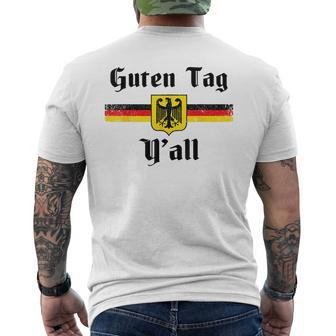 Oktoberfest German Flag Eagle Prost Guten Tag Y'all Fun Idea Men's T-shirt Back Print - Monsterry DE
