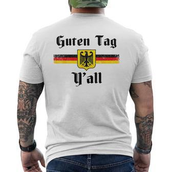 Oktoberfest German Flag Eagle Prost Guten Tag Y'all Fun Men's T-shirt Back Print | Mazezy