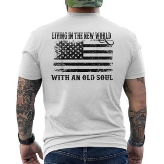 Oliver Rich Living In The New World With An Old Soul Men's T-shirt Back Print - Monsterry CA