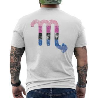 Omnisexual Scorpio Zodiac Sign Vintage Omnisexual Pride Flag Mens Back Print T-shirt | Mazezy