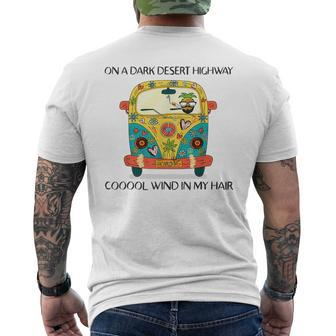 On A Dark Desert Highways Coool Wind In My Hair Cool Hipster Mens Back Print T-shirt | Mazezy