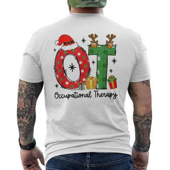 Ot Christmas Occupational Therapy Therapist Merry Ot Xmas Men's T-shirt Back Print - Thegiftio UK