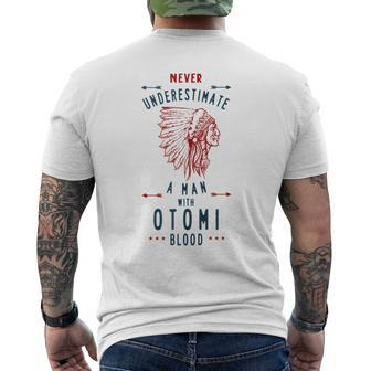Otomi Native Mexican Indian Man Never Underestimate Mens Back Print T-shirt - Seseable