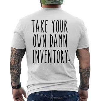 Take Your Own Damn Inventory Aa Sober Life Men's T-shirt Back Print | Mazezy