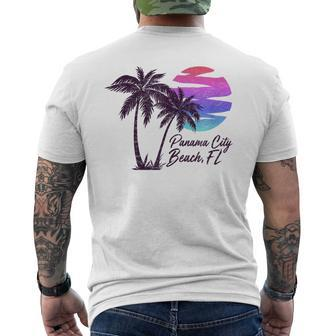Panama City Beach Florida Vacation Souvenir Sunset Graphic Men's T-shirt Back Print | Mazezy UK