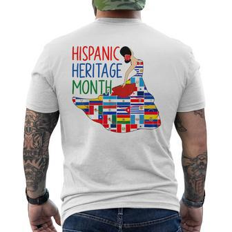Hispanic Heritage Month Countries Flags Latino Men's T-shirt Back Print | Mazezy