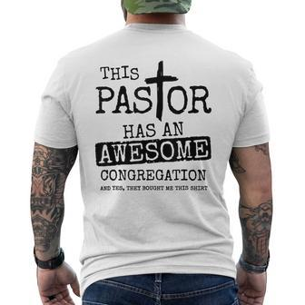 This Pastor Has An Awesome Congregation Men's T-shirt Back Print - Seseable