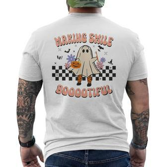 Pediatric Dentist Halloween Spooky Dental Assistant Men's T-shirt Back Print - Monsterry DE
