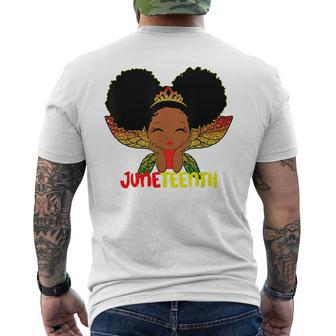 Peekaboo Girl Little Melanin Queen Junenth Kids Toddler Mens Back Print T-shirt - Seseable