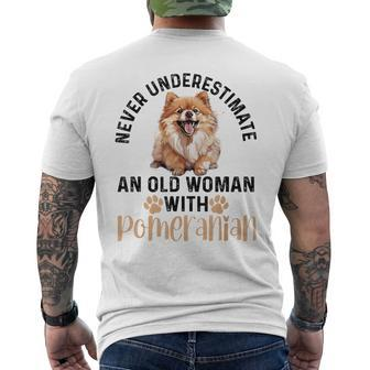 Pomeranian Pom Dog Pom-Pom Never Underestimate An Men's T-shirt Back Print - Thegiftio UK