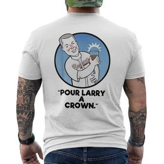 Pour Larry A Crown Home Run Baseball Fan Sports Lover Men's T-shirt Back Print - Seseable